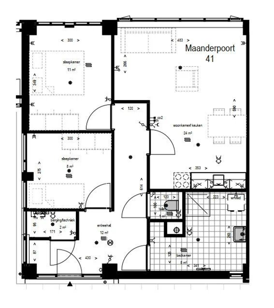 Appartement - Maandereind (3 kamers)