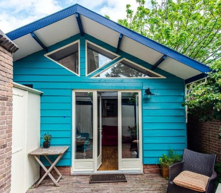 Huis in tuin met privacy van nov-april 