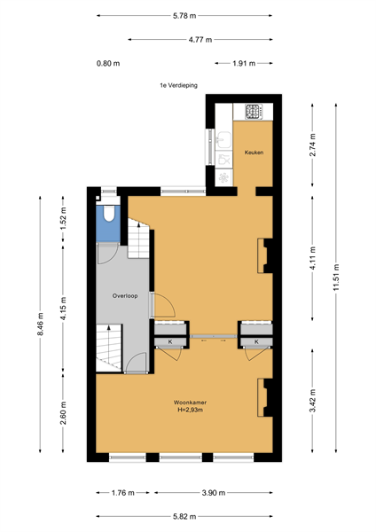 For rent: Apartment Verwersdijk, Delft - 14