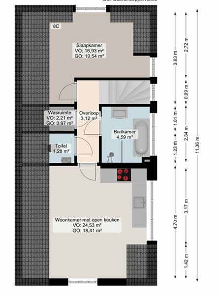 Appartement aan de Tweede Willemstraat, 9725JJ, Groningen in Groningen